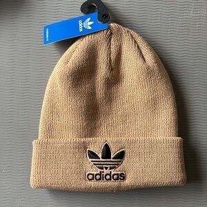Adidas Trefoil Beanie Magic Beige Black Unisex Tan Originals